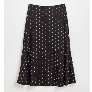 Loft fluted midi skirt